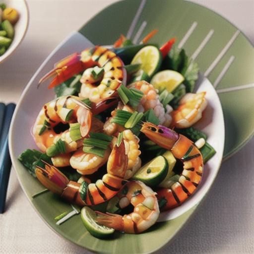 Asian-style prawn salad