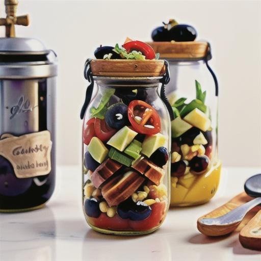 Greek Salad in Jars