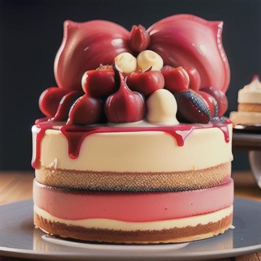 White chocolate and rhubarb cheesecake