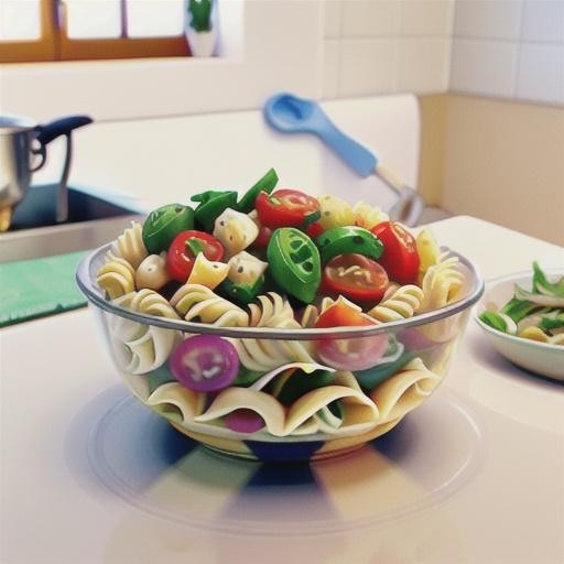 Easy Greek Pasta Salad with Tahini Dressing