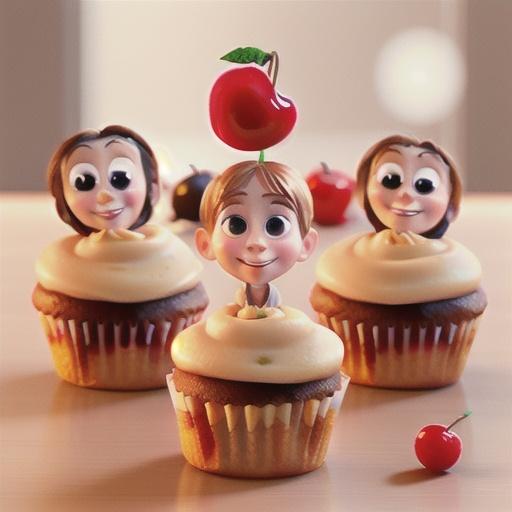Mini Maraschino Cherry Muffins