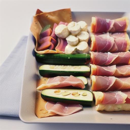 Prosciutto, zucchini & ricotta tart