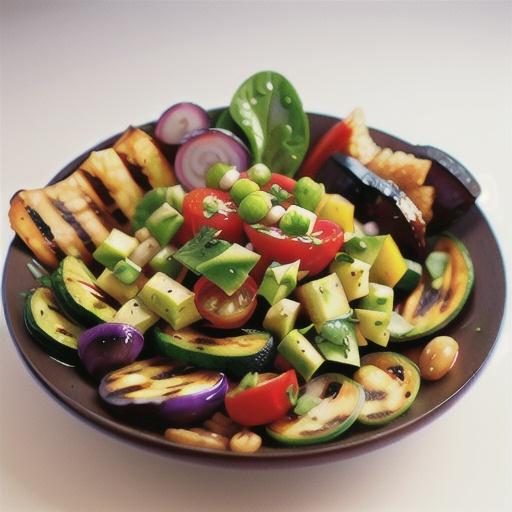 Grilled Vegetable Salad with Fresh Herb Vinaigrette