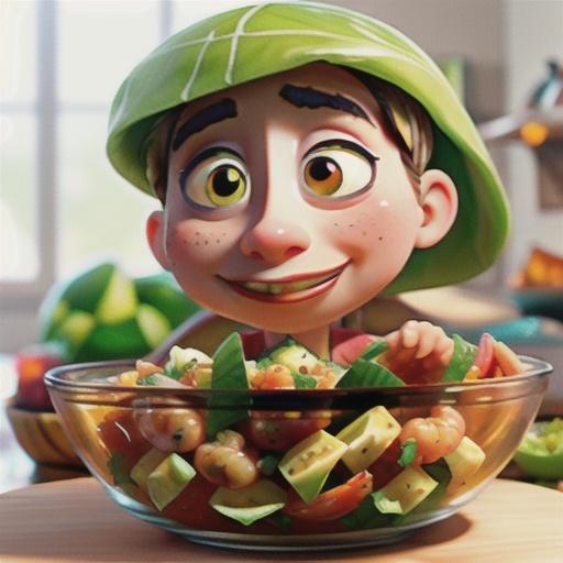 Shrimp in Melon Salad