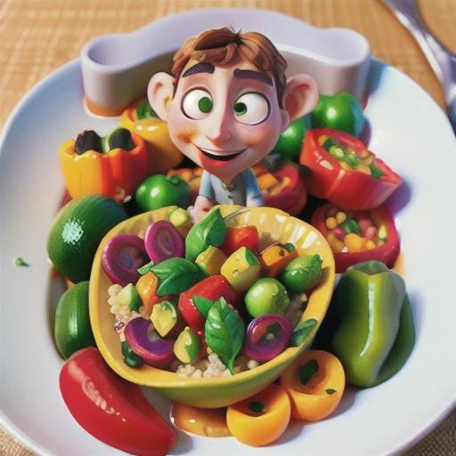 Couscous, herb & seed stuffed vegetables