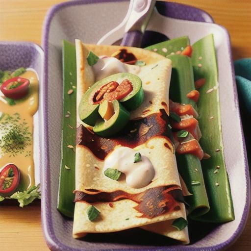 Vegan Pasilla Enchiladas with Avocado and TVP