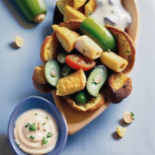Fish fingers with vegie chips