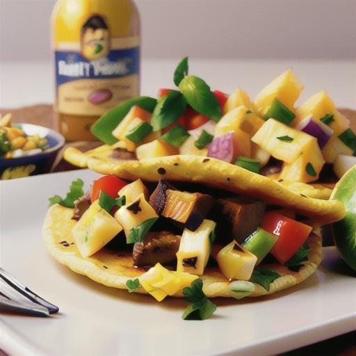 Ground Bison Breakfast Tacos with Pineapple Salsa