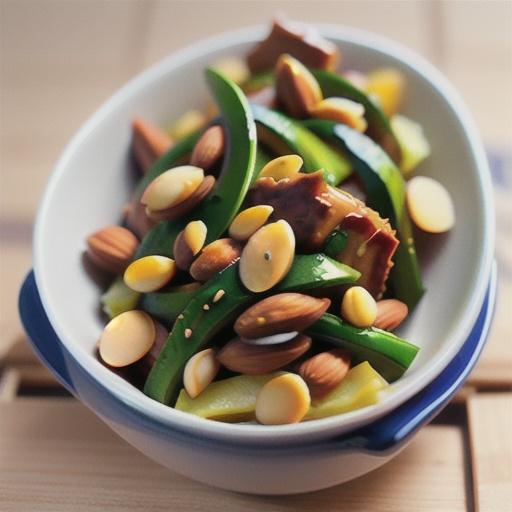 Pork & almond stir-fry