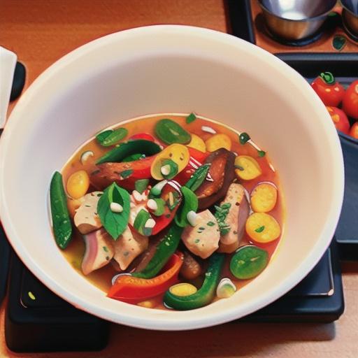 Pork and capsicum stew