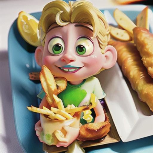 Beer-battered fish and chips