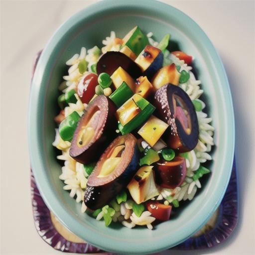 Mediterranean lamb rice salad