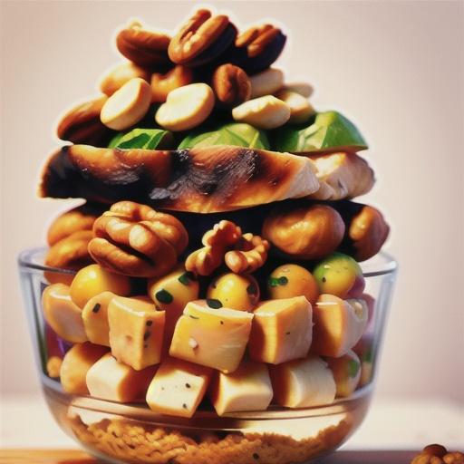 Chicken and walnut salad