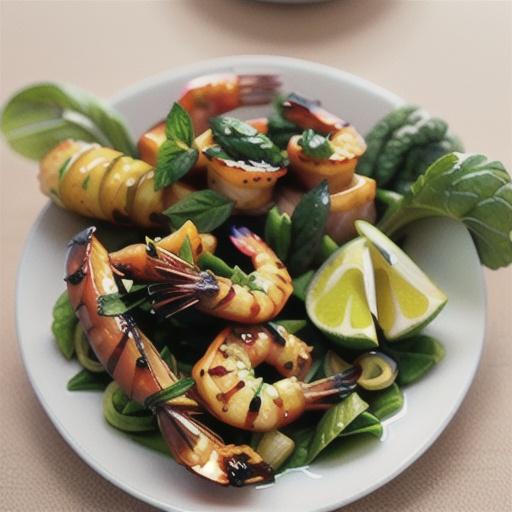 Thai BBQ prawns