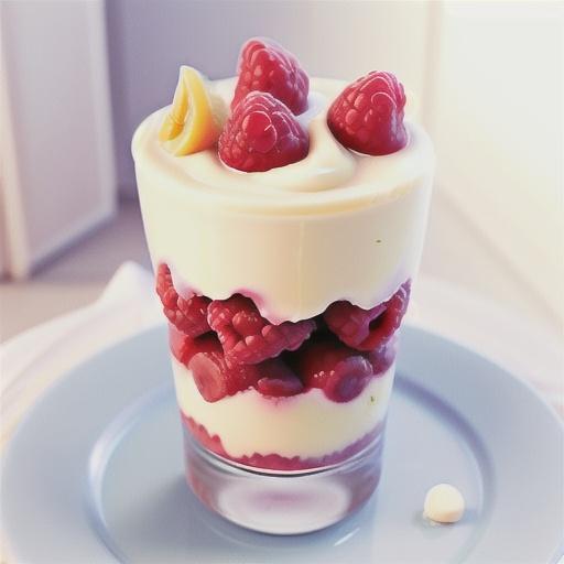 Raspberry & white chocolate mousse