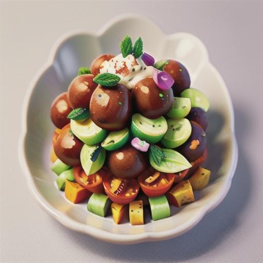 Rainbow vegetable stack