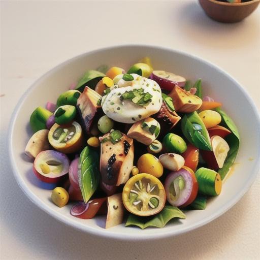 Warm Tuscan chicken salad