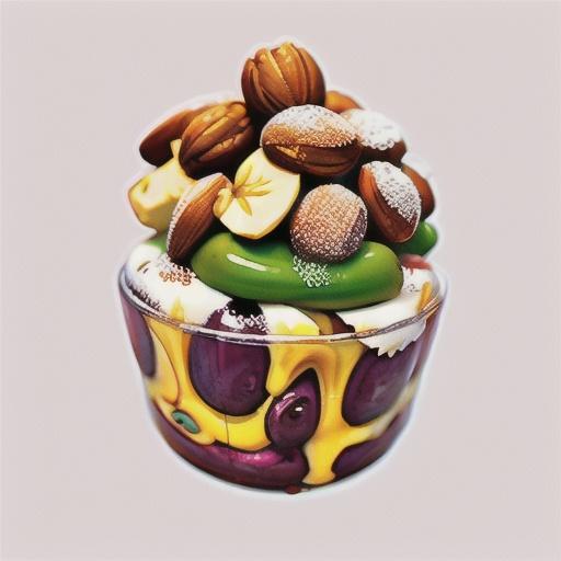 Plum crumbles with spiced yoghurt