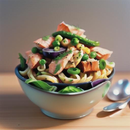 Salmon Pasta Salad with Dill
