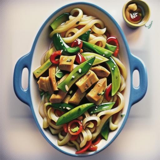 Thai-style chicken and noodle stir-fry recipe
