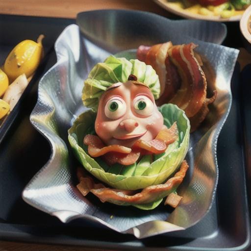 Bacon-Roasted Cabbage