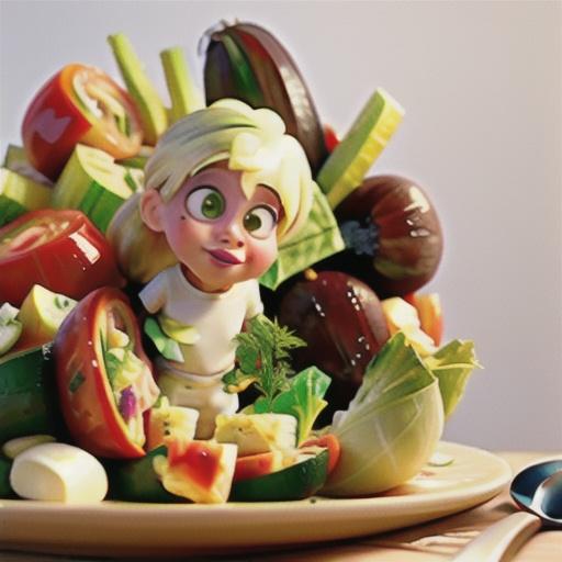 Tossed Salad with Creamy Dill Dressing