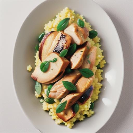 Chicken with pearl couscous 'risotto'