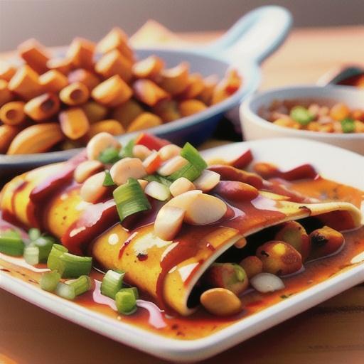 Spicy Chicken Enchiladas with Red Mole Sauce