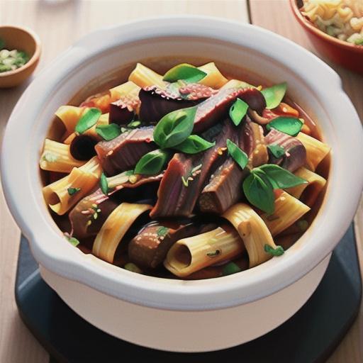 Slow cooker pulled beef ragu