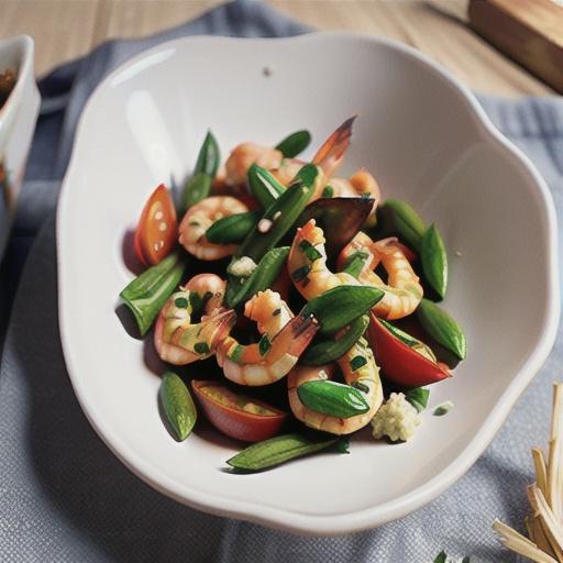 Garlic prawns with tomato, chilli & thyme