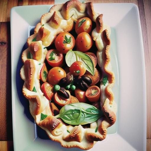 Mixed tomato and herb pie