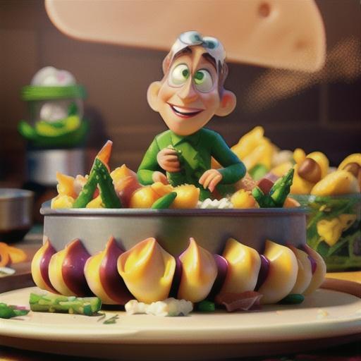 Jumbo Shells with Asparagus, Prosciutto, Ricotta Cheese and Three Cheese Sauce