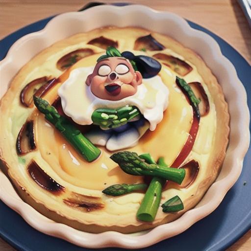 Grilled Asparagus Quiche