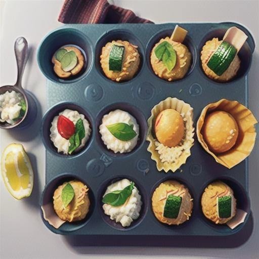 Healthier zucchini and feta muffins