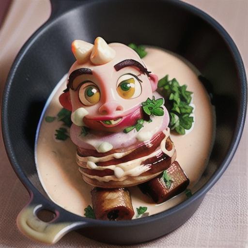 Bacon-Wrapped Venison Tenderloin with Garlic Cream Sauce