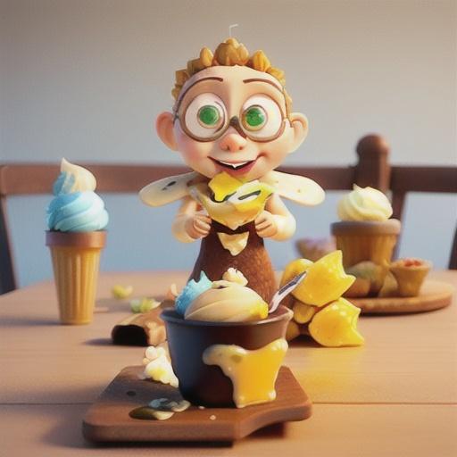 Macadamia and honeycomb ice cream with palm sugar sauce