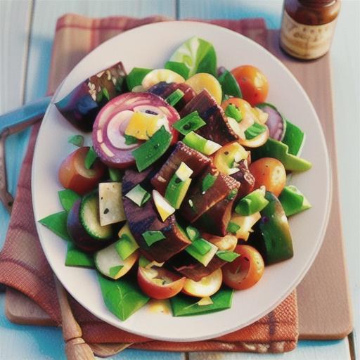 Smoky beef with ancient grain salad