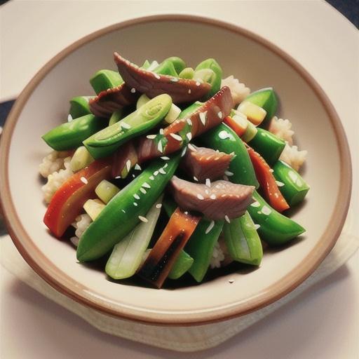 Ginger beef and vegetable stir-fry
