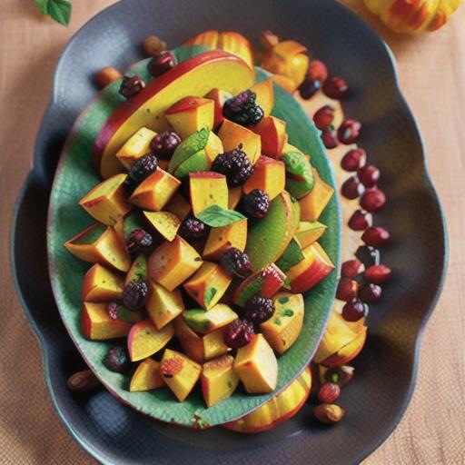 Roasted Acorn Squash with Apples and Cranberries