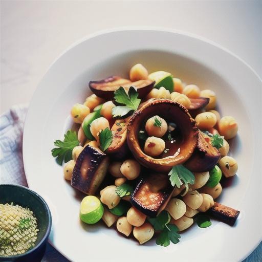 Harissa lamb with spiced chickpea salad