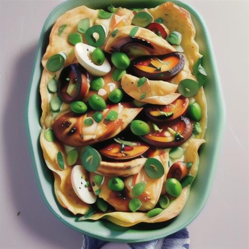 Chicken, mint and pea frittata