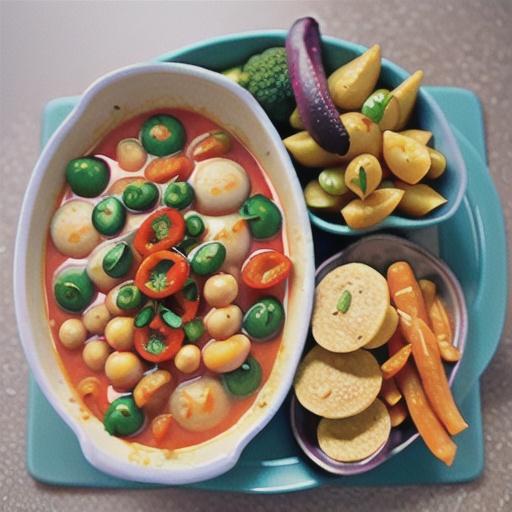 Creamy chickpea and vegetable curry
