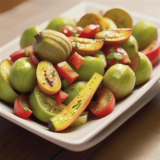 Chayote Squash With Red Peppers and Ginger