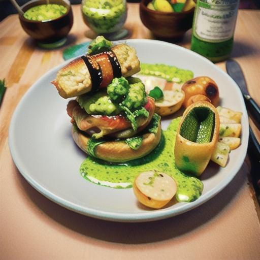 Smoked trout and potato crocchetta with salsa verde