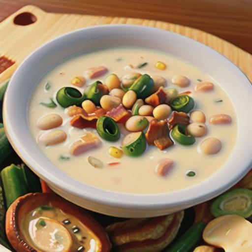 Slow Cooker Northern White Bean Bacon Chowder