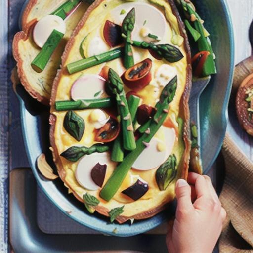 Asparagus and goat's cheese frittata