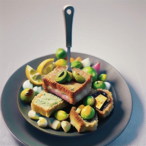 Pistachio and lemon crumbed pork steaks