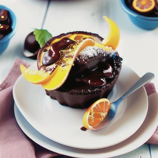 Gooey chocolate orange puddings