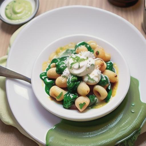 Gnocchi with mascarpone and spinach sauce