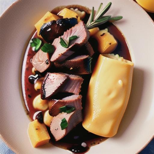 Rosemary lamb shanks braised in red wine